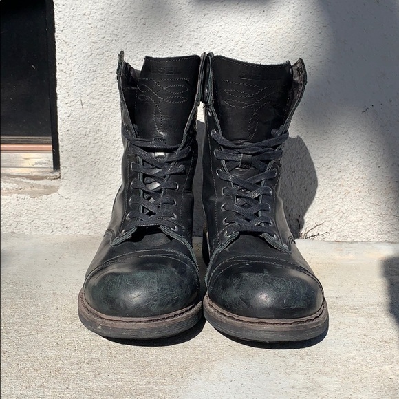 diesel black boots